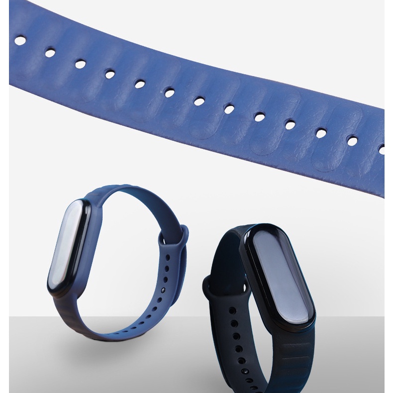 Dây Đeo Thay Thế Chất Liệu Silicon Màu Trơn Cho Mi Band 4/3/6