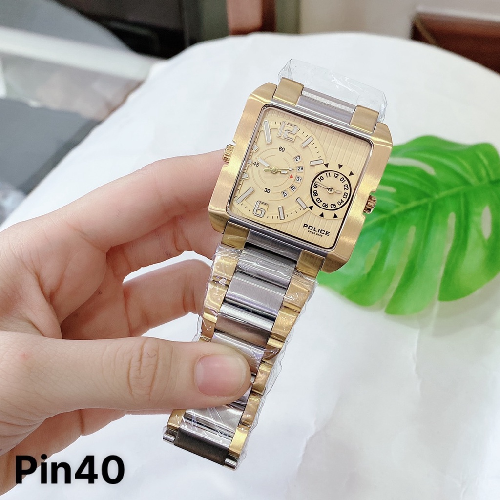 Đồng Hồ Nam Police 5 Kim - 2 Máy , Dây Thép , Size 40mm , 8 Màu
