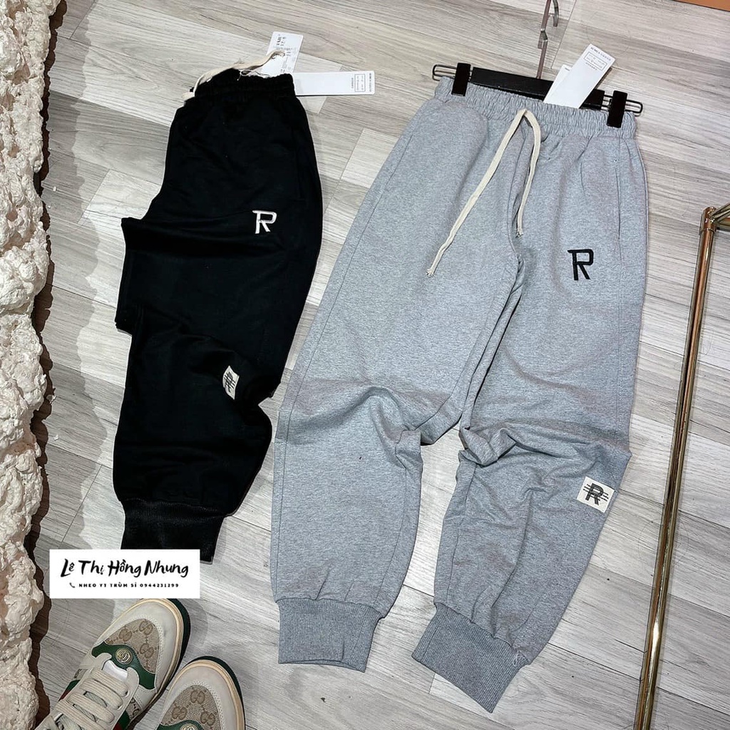 Quần jogger nữ thêu R cạp chun lên dáng cực đẹp phong cách thể thao M210