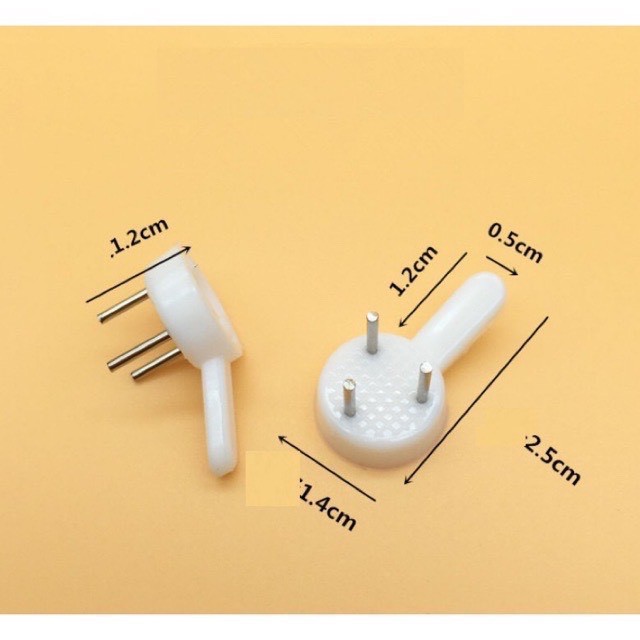 10 Móc Nhựa - Taky, Đinh 3 Chân, Treo Tranh, Ảnh, Đồng Hồ, Không Cần Khoan Tường, An Toàn, Chắc Chắn, Tiện Lợi 2220Set10