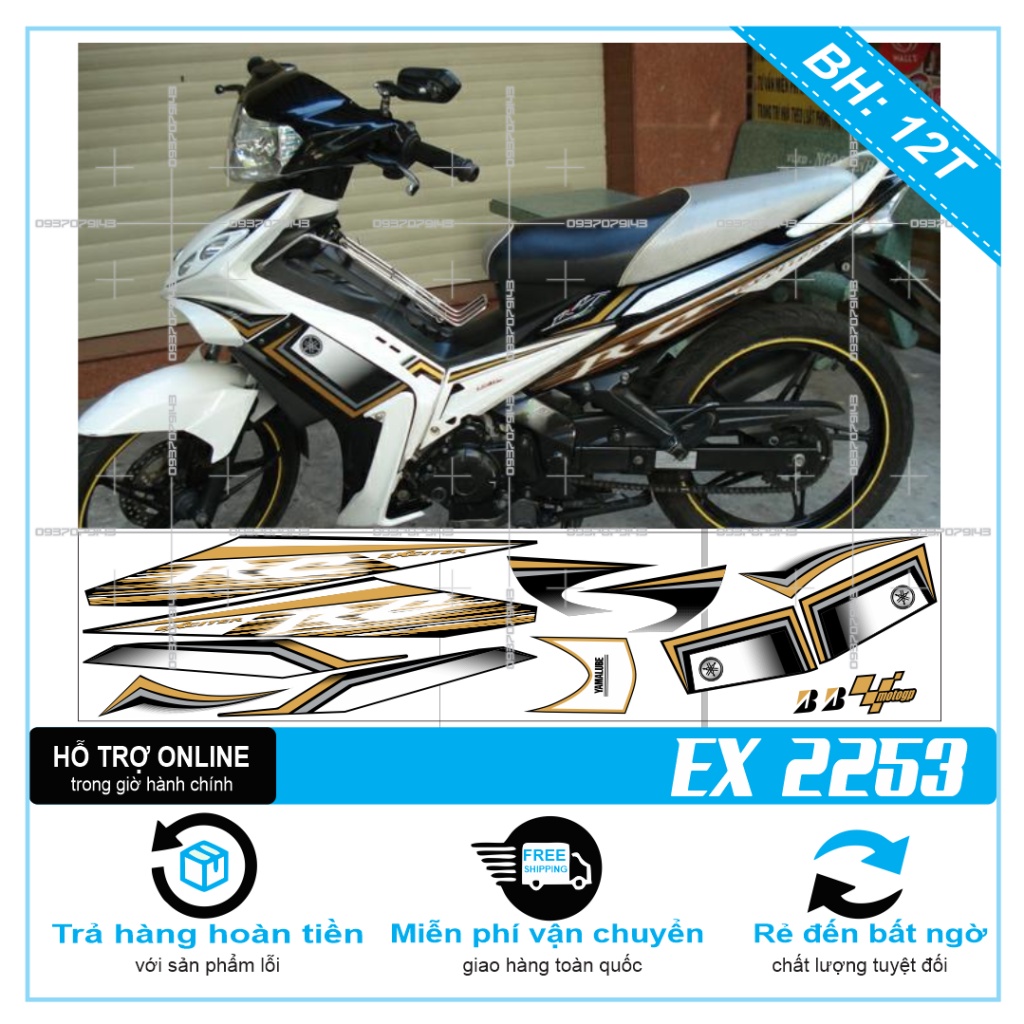 TEM RỜI EX 2010 MẪU ZIN 2253 -- SHIN DECAL 2
