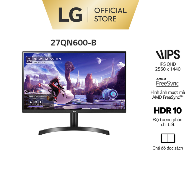 Màn Hình LG 27QN600 27" IPS QHD (2560x1440) HDR AMD Freesync - Chính Hãng