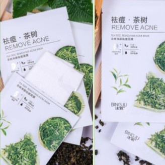 Mặt Nạ Trà Xanh Làm Sạch Mụn Bingju Teatree Removing Acne Mask