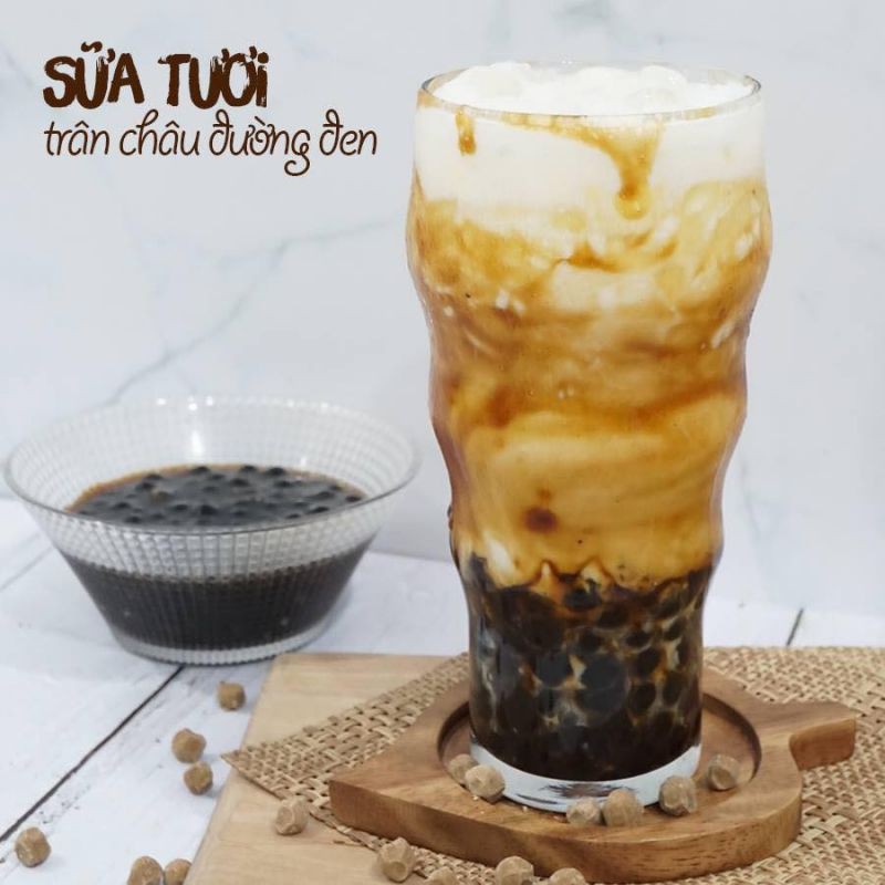 Trân châu đen caramel Abby 1kg