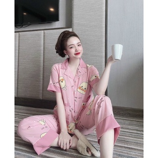 Đồ bộ lụa Mango mặc nhà. Đồ bộ quần đùi. Đồ bộ quần dài