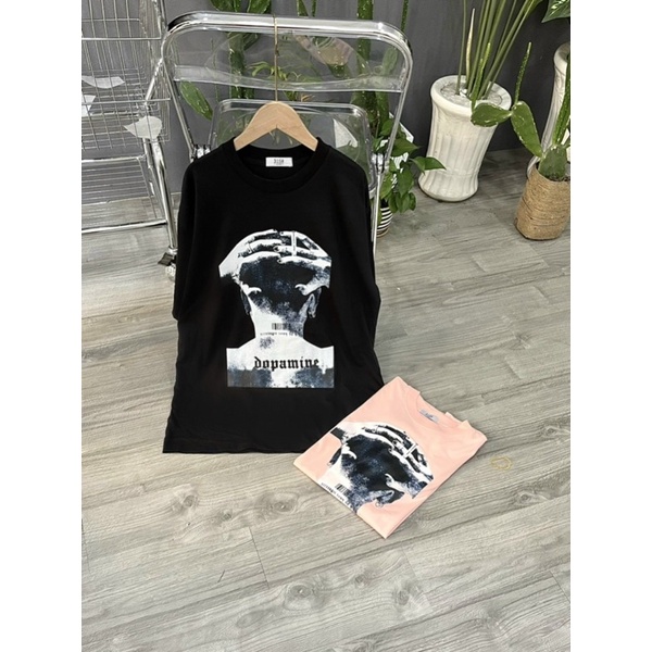 ÁO THUN TAY LỠ COTTON DOPAMINEE FORM UNISEX NAM NỮ (hình chụp thật)