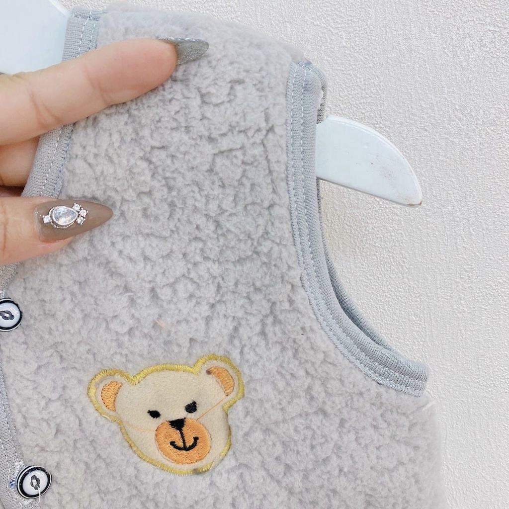 Áo gile lông cừu cho bé trai bé gái hàng quảng châu cao cấp từ 4 đến 14kg