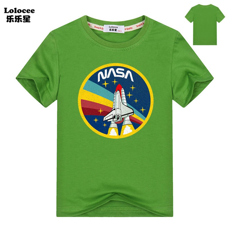 NASA Áo Thun Tay Ngắn In Hình Tàu Con Thoi Vintage Cho Bé