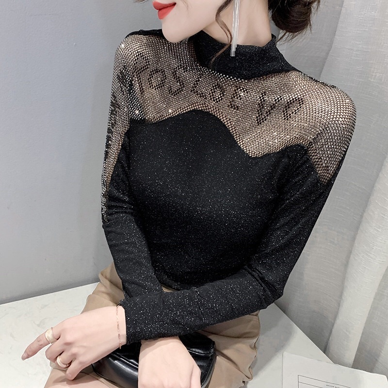 Áo Cao Cổ Gắn đá lấp lánh sang trọng sỉ ib 0966929685