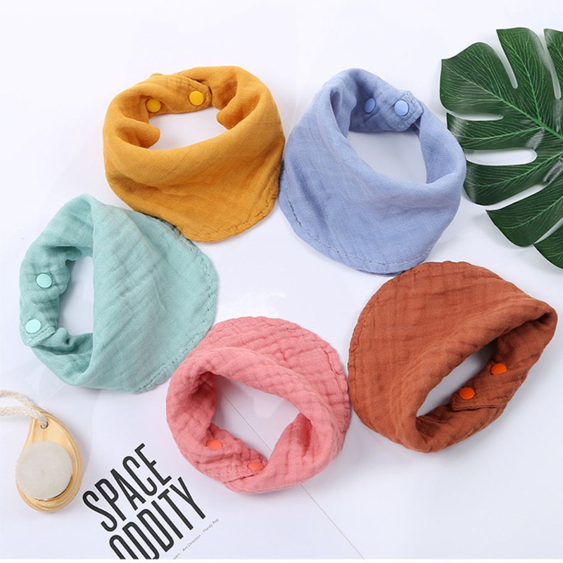 Yếm Ăn Cotton Hình Tam Giác Dễ Thương Cho Bé