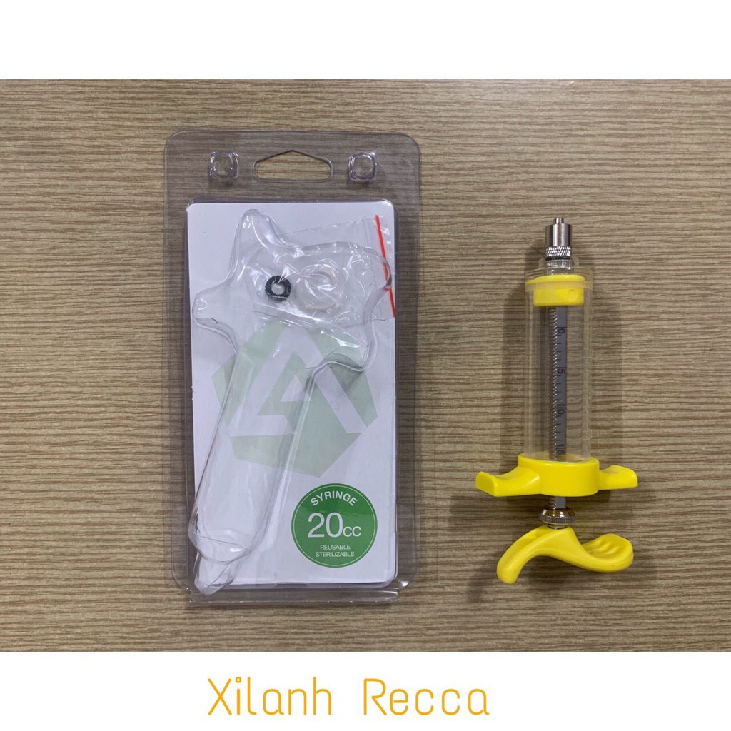 Xilanh thú y - bơm tiêm thú y 20ml - xilanh nhựa recca 20ml