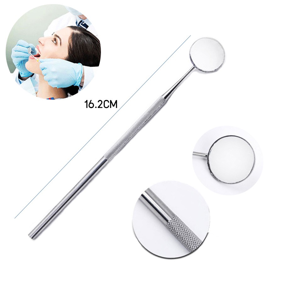 6 cái / bộ Dụng cụ chuẩn bị cho nha sĩ bằng thép không gỉ Bộ dụng cụ soi gương nha khoa Thăm dò Nhíp Cuốc cuốc lưỡi liềm Dụng cụ vệ sinh răng Chăm sóc răng miệng