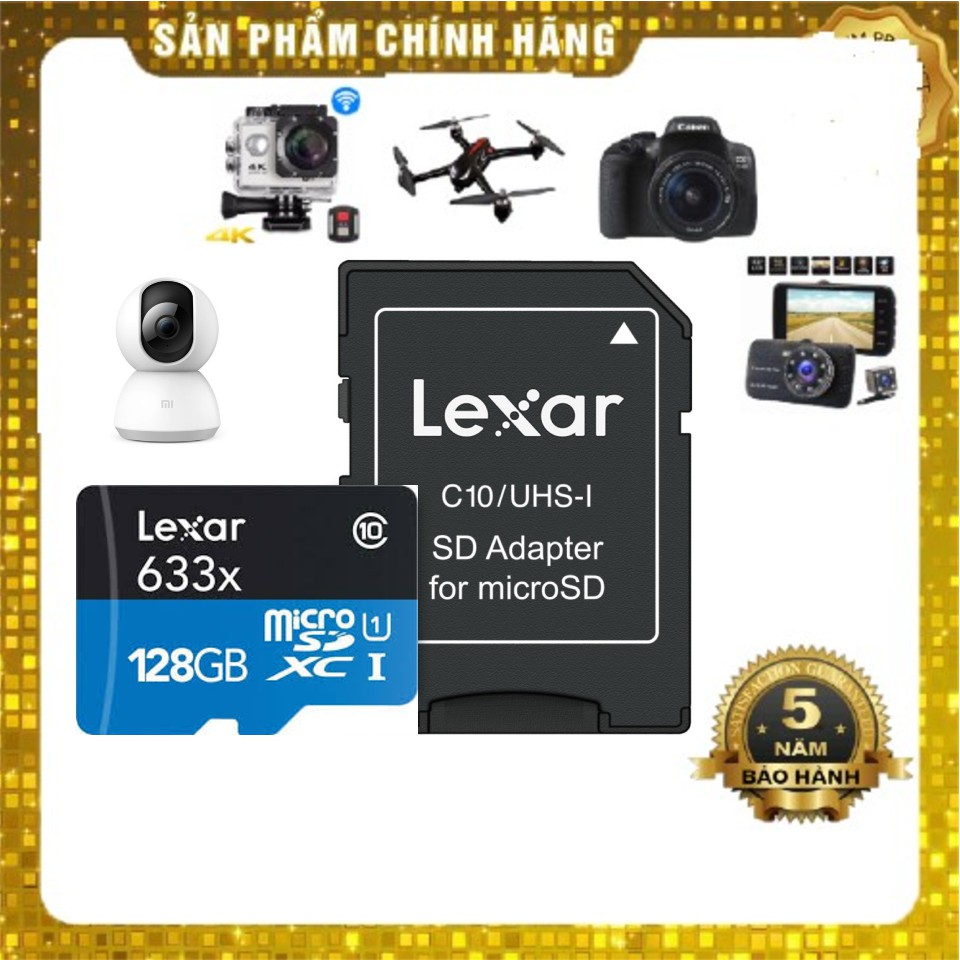 Thẻ nhớ Lexar 128GB Class10-100mb/s microSDHC / microSDXC ™ UHS-I 633x - | BigBuy360 - bigbuy360.vn