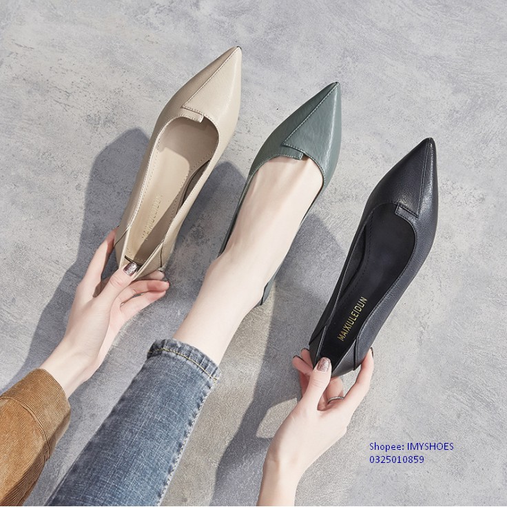 GIÀY BỆT NỮ DA MỀM THIẾT KẾ CƠ BẢN - GIÀY IMYSHOES