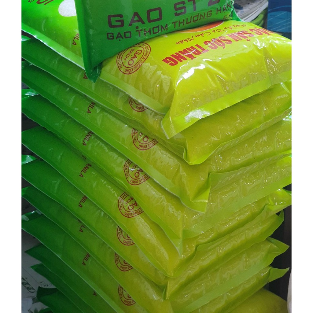 Gạo Thơm ST25 Túi 10Kg - Đạt Giải Gạo Ngon Nhất Thế Giới Năm 2019 tại Manila - Đặc Sản Sóc Trăng