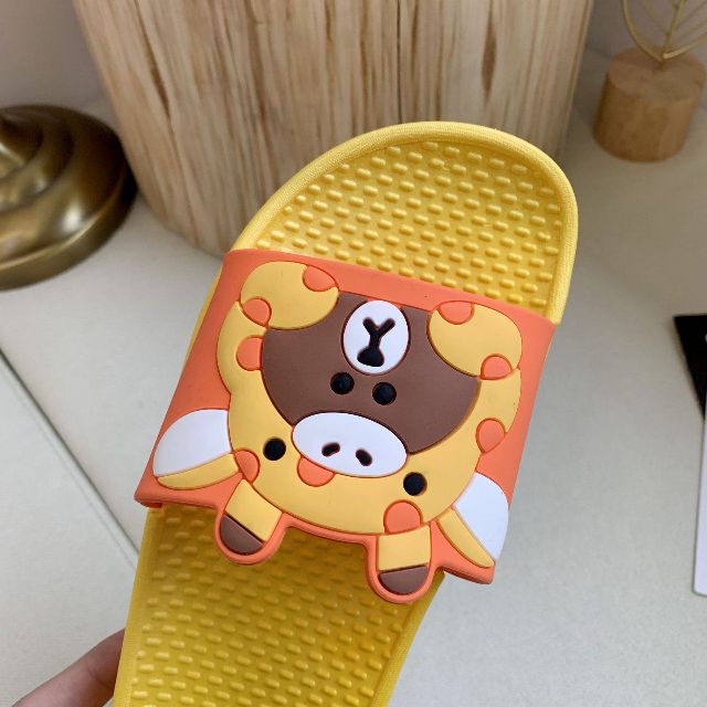 [GIÁ HỦY DIỆT] DÉP LÊ NỮ QUAI NGANG SIÊU CUTE ÊM BỀN DÉP in hình gấu BROWN và thỏ CONY Sticker Hàn Quốc dép đi trong nhà