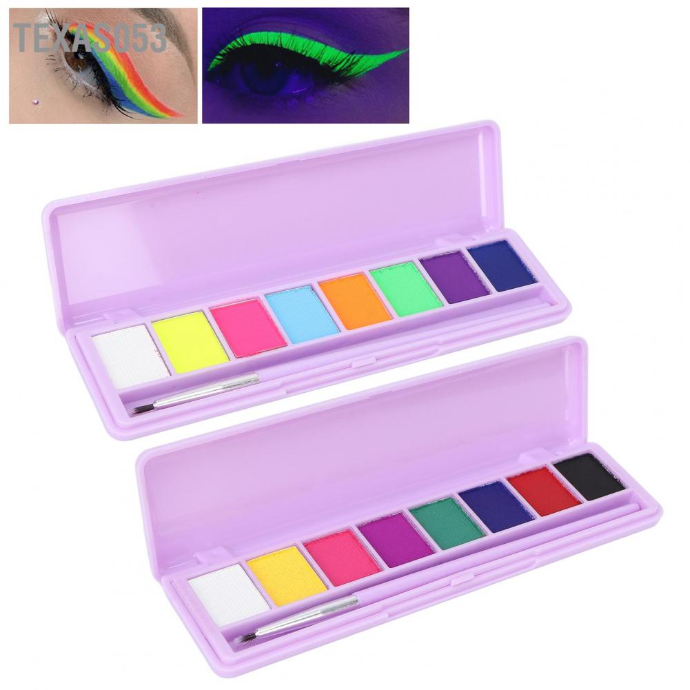 Hàng HOT HANDAIYAN Phấn Kẻ Mắt Dạ Quang Chống Nhòe Chống Lem huỳnh quang Nước hòa tan vẽ trang trí nghệ thuật trên cơ thể 【Texas053】