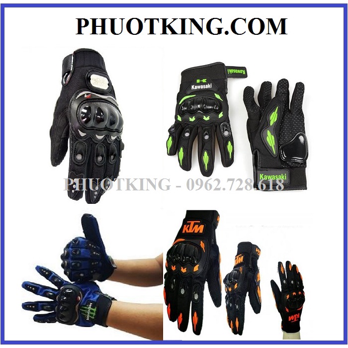 Găng tay dài ngón có gù, Probiker, KTM, Kawasaki , Monster