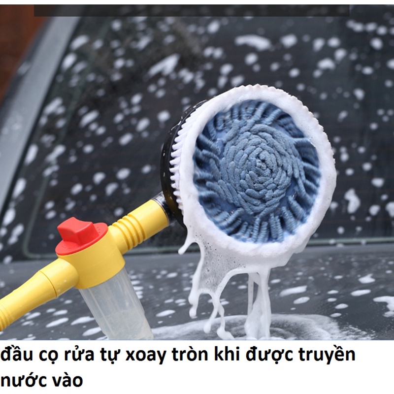 Chổi Rửa Xe Ôtô Tự Xoay 360 Độ - Tiện Lợi Sử Dụng Dễ Dàng Giúp Tiết Kiệm Công Sức Mỗi Khi Lau Rửa