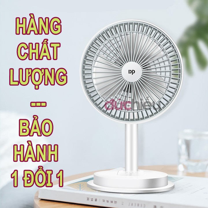 [ Hàng bao đẹp ] Quạt sạc tích điện loại to 5 chế độ có đèn led DP led ( thay pin dễ dàng )