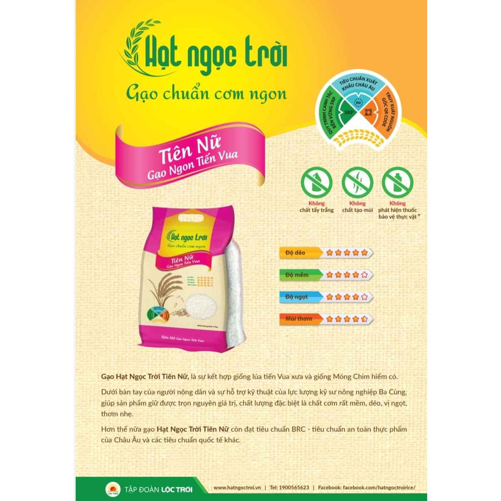Gạo Hạt Ngọc Trời Tiên Nữ 5kg - giá sỉ | BigBuy360 - bigbuy360.vn