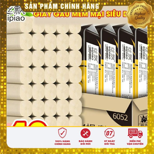 GIẤY TRÚC SIPIAO BỊCH 40 CUỘN TỪ BỘT TRÚC CHIẾT XUẤT (4 DÂY X 10 CUỘN)