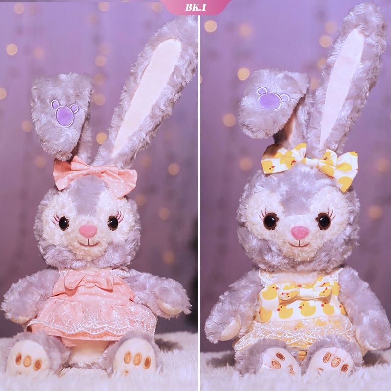 Búp bê Stellalou nhồi bông kiểu tai thỏ dễ thương gấp gọn được màu tím 50cm làm quà tặng cho trẻ em