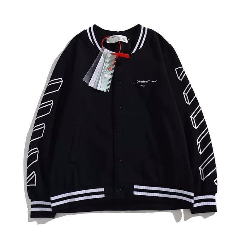 Áo Bomber Off White Nỉ Bông