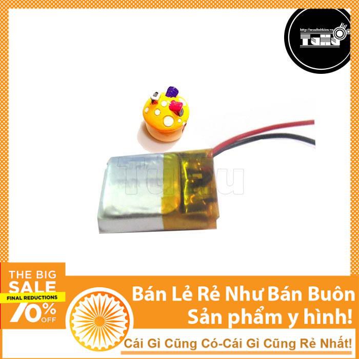 Pin lipo 3.7VDC 75mAh ( pin tai nghe, pin máy nhge nhạc mp3 mp4 )