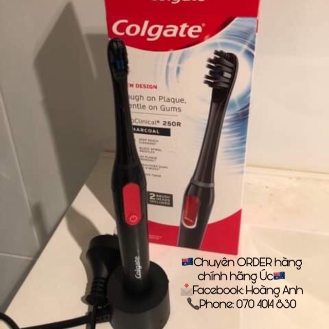 Bàn chải đánh răng điện Colgate Toothbrush Pro Clinical Black 250+ Hàng Úc 🇦🇺