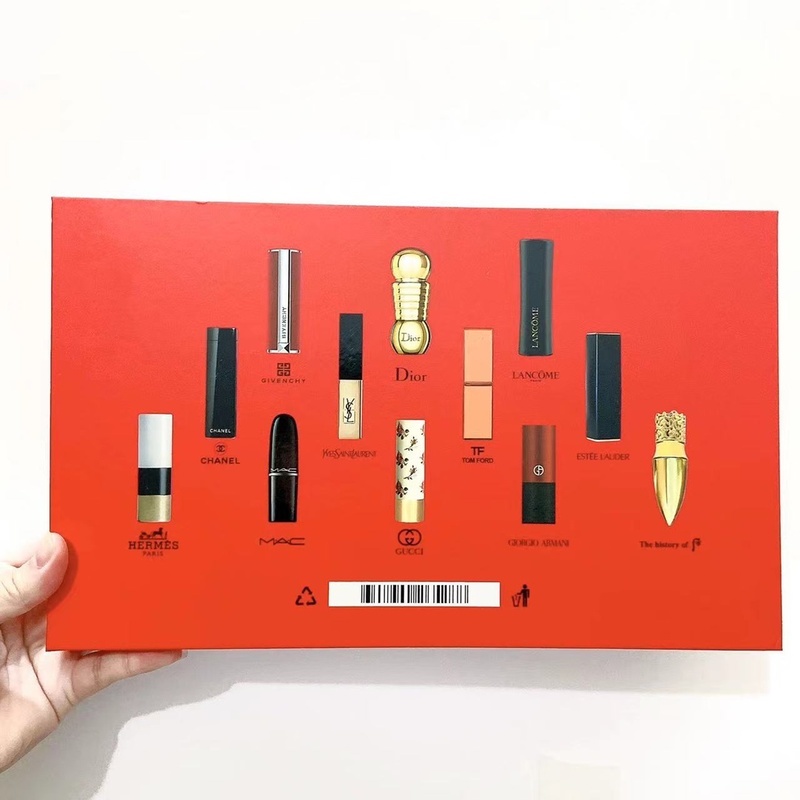 Set 12 Son Môi Lancome TOMFORD TF Ace 520 Cao Cấp Kèm Hộp Đựng