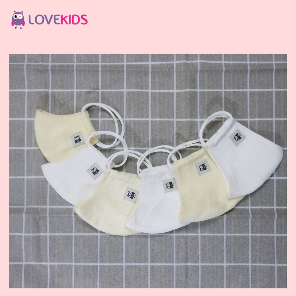 Khẩu trang lụa tơ tằm tự nhiên cho bé - Lovekids