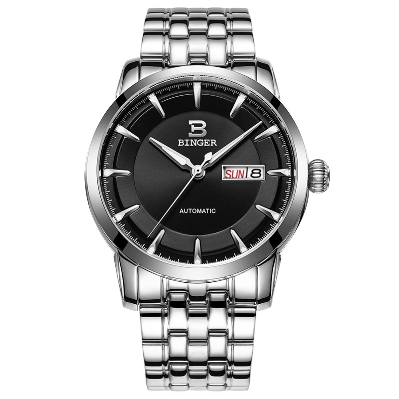 Đồng hồ cơ nam phong cách minimalism Binger BG78