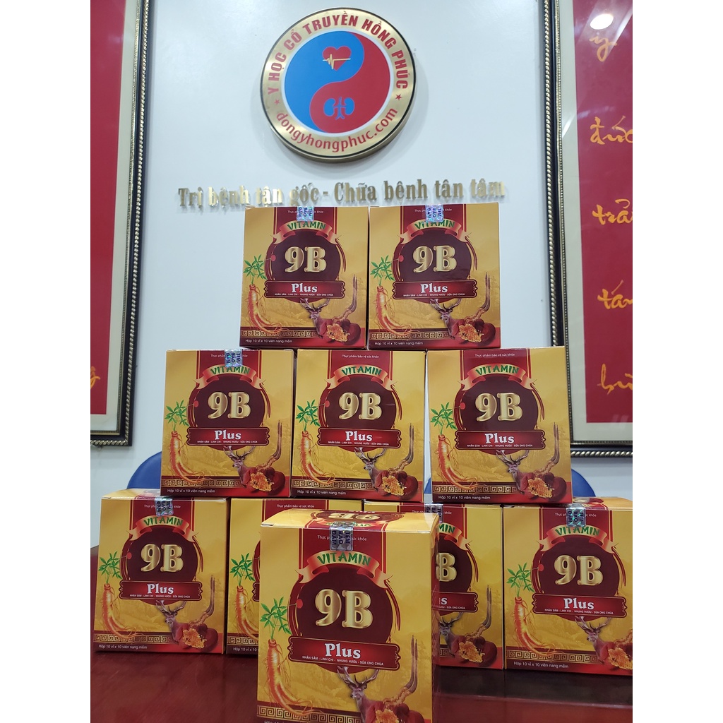 VITAMIN 9 B PLUS - TĂNG ĐỀ KHÁNG VÀ MIỄN DỊCH  - Vitamin B, Ginseng, Linh chi, Đông trùng, Nhung hươu