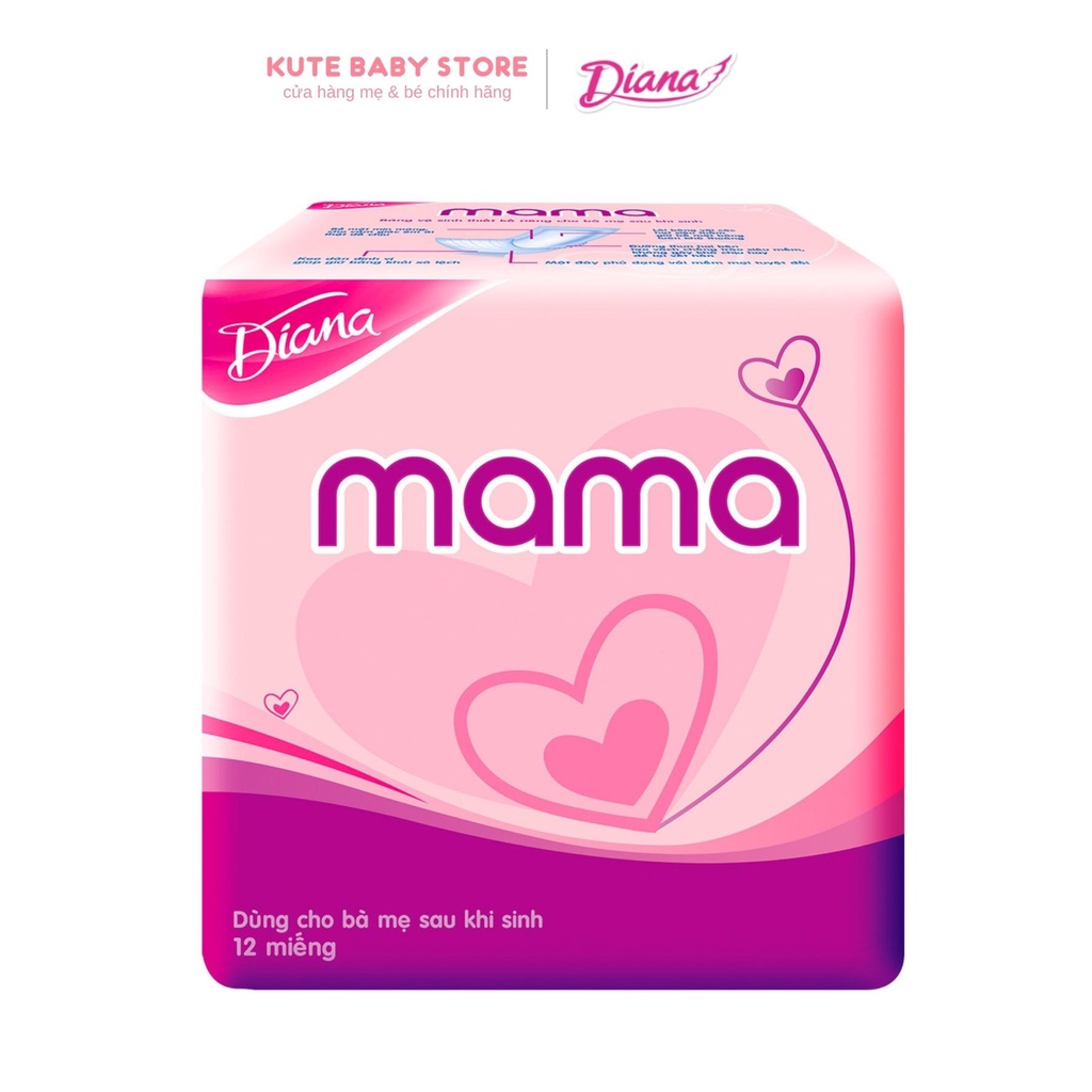 Băng vệ sinh Diana Mama cho mẹ bầu và sau sinh gói 12 miếng