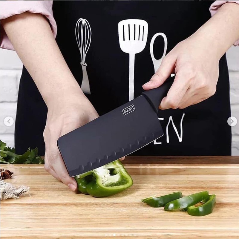 Bộ Dao 5 Món Buck-T Bằng Thép Không Gỉ Đen Nhám Cao Cấp