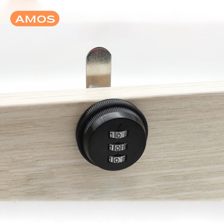Ổ khóa chống trộm AMOS mật khẩu 3 số hợp kim cao cấp