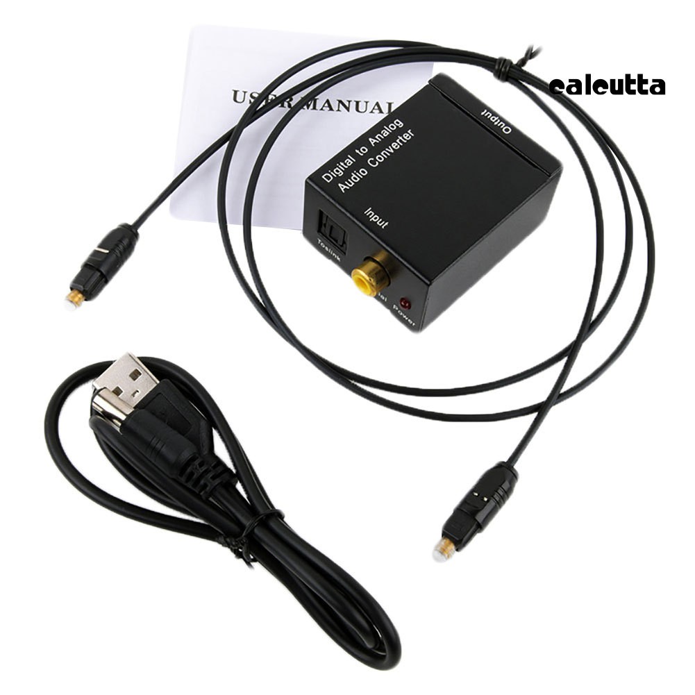 【Ready stock】Coaxial Digital to Analog RCA 3.5mm Audio Fiber Optic Signal Converter Adapter