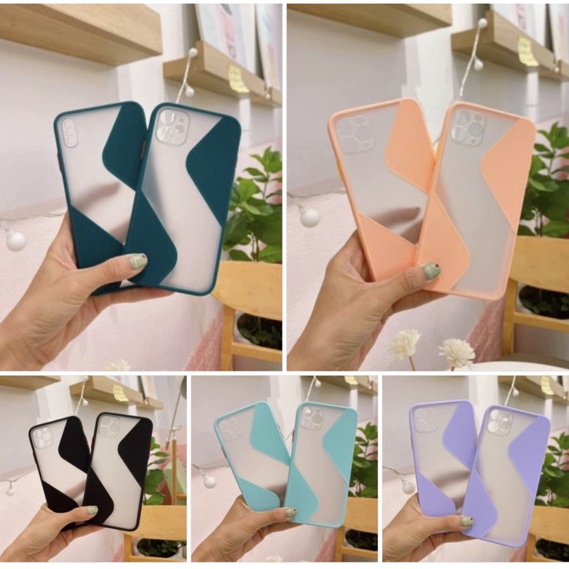 ốp lưng lp chữ S chất liệu nhám mờ viền dẻo bảo vệ camera