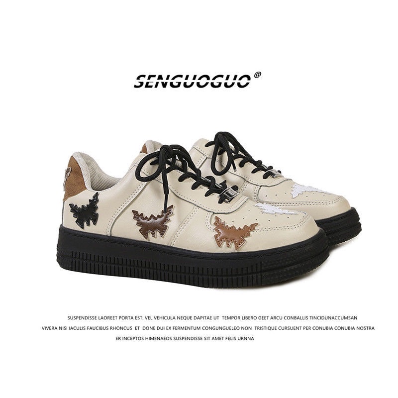 Giày da thể thao hoạ tiết ulzzang