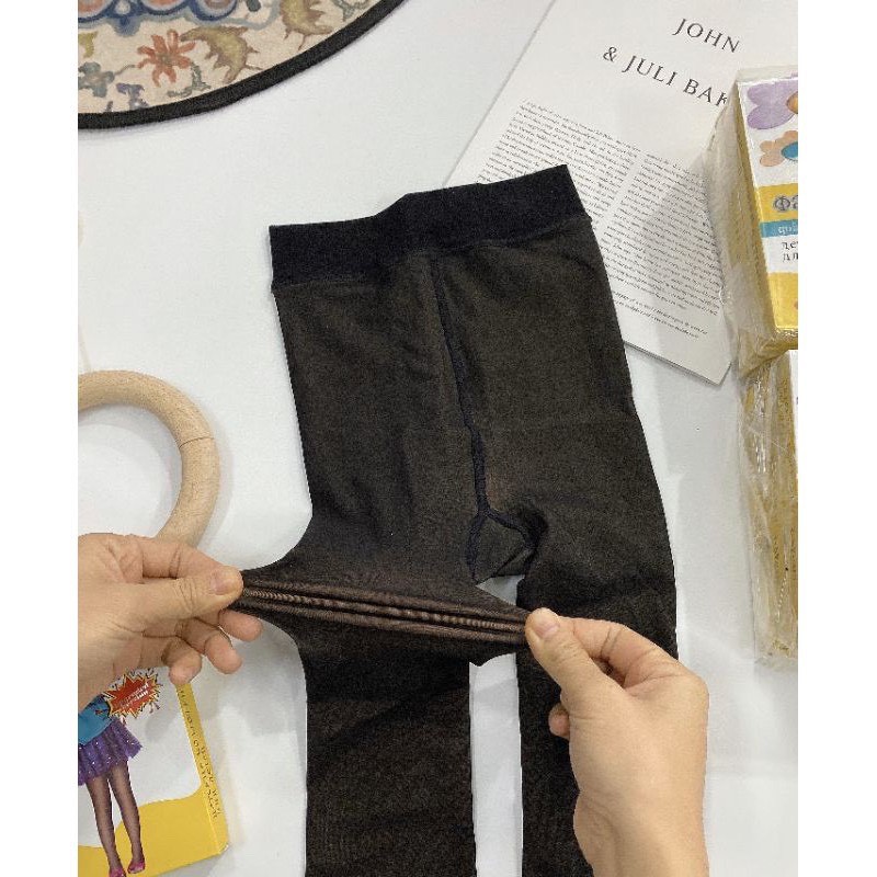 Quần tất 3D lót nỉ cho bé gái size 3-6y, 6-9y, 9-12y