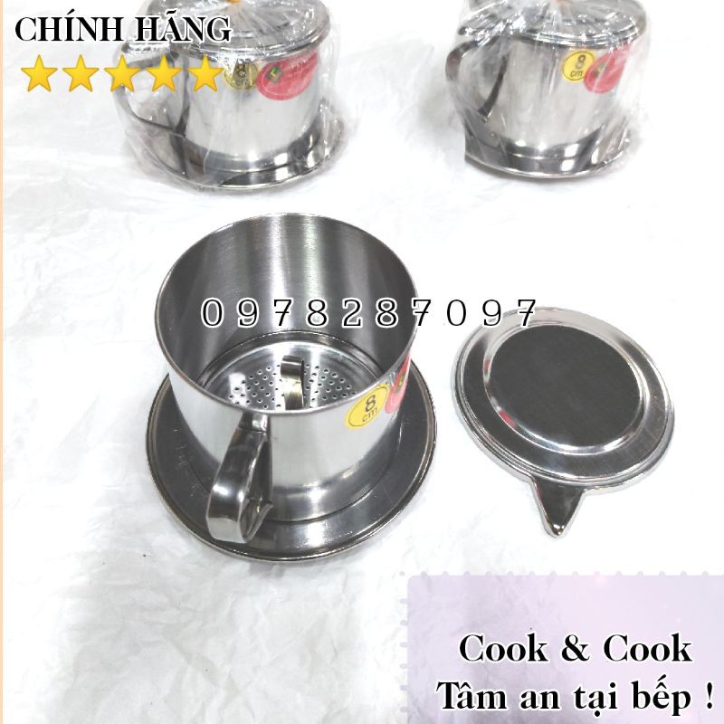 [CHÍNH HÃNG] Phin Cafe Inox cao cấp Phin Cà Phê Inox Nhiều kích cỡ 6, 7, 8 cm Vietcook