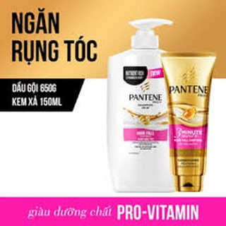 (Mẫu mới)Bộ Pantene: Dầu Gội 650G + Kem Xả 150ml