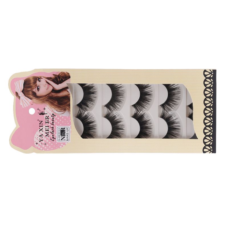 Set 5 Cặp Lông Mi Giả Dày Và Dài Màu Đen Tự Nhiên YOUYO