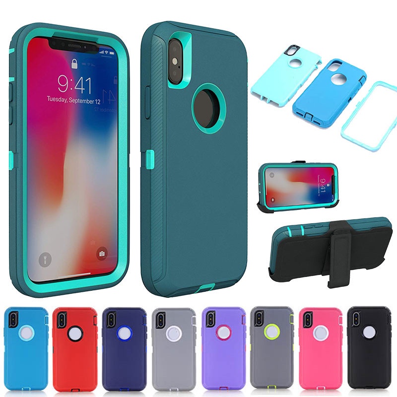 Ốp Điện Thoại PC TPU Chống Sốc Cho iPhone X XS Max XR 7 8 6 6S Plus 11 Pro Max 7 Plus