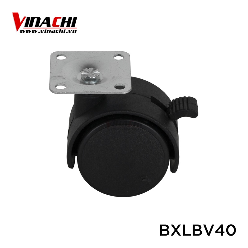 Bánh xe lăn đế bắt vít khóa hãm - 40mm - 1 Cái - Bánh Xe Đẩy