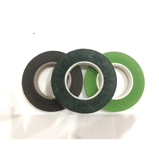 Sáp quấn hoa giá rẻ, băng keo sáp quấn cành, thân, lá màu xanh lá cây, nâu, nguyên liệu làm handmade