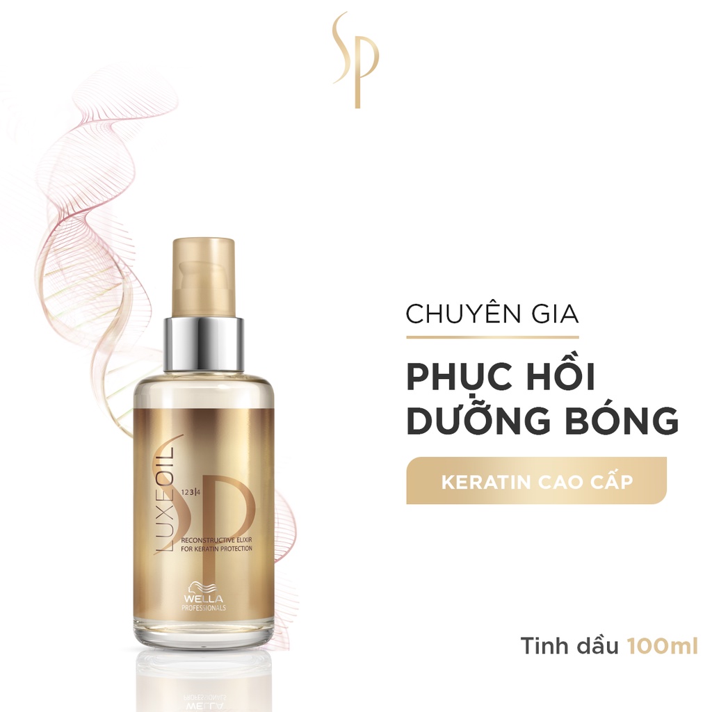 Dưỡng Chất SP Luxe Oil Keratin Phục Hồi Tóc Cao Cấp, Chăm Sóc Tóc Bóng Khoẻ Từ Gốc Tới Ngọn Elixir 30ml-100ml