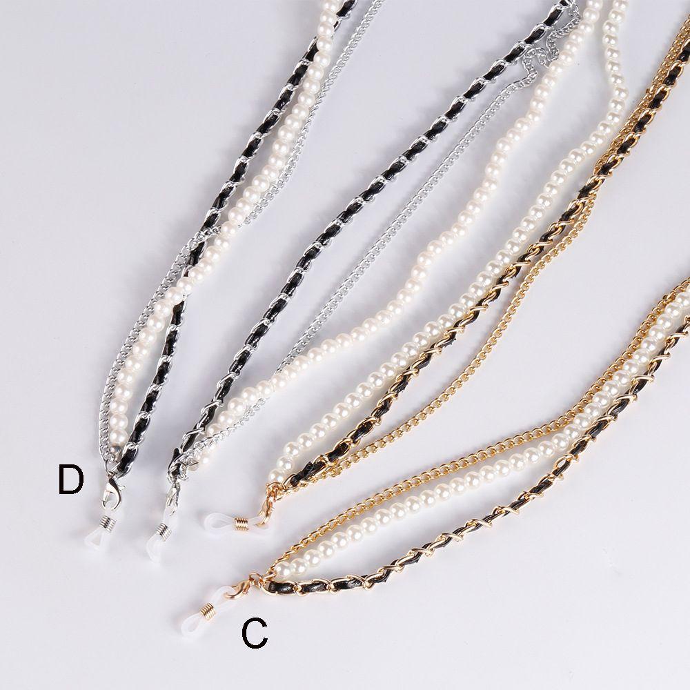 BORAG Dây Đeo Mắt Kính Chống Thất Lạc Màu Đen Đính Đá Cho Nam Nữ