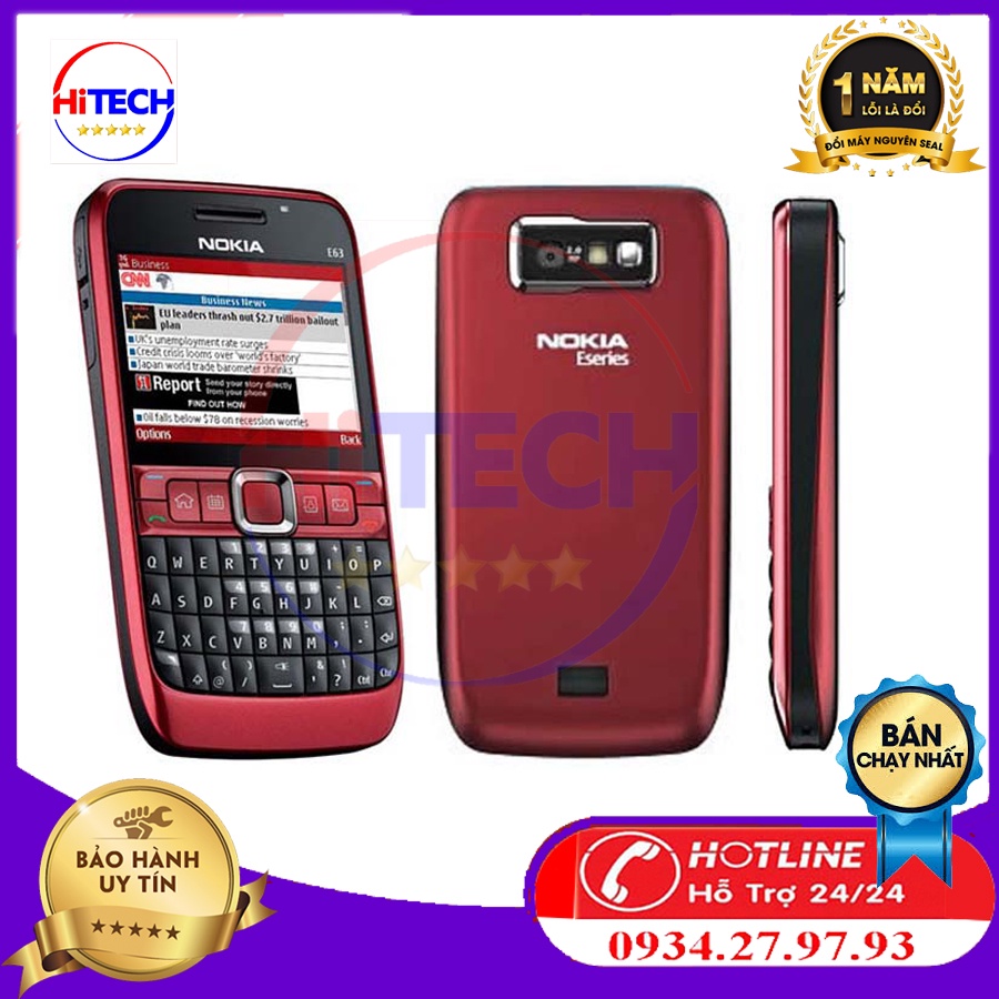 Điện thoại Nokia E63 Chính Hãng PIN trâu vỏ bằng hợp kim cao cấp thiết kế cực đẹp chắc chắn BẢO HA